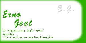 erno geel business card
